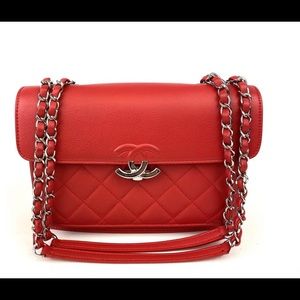 Authentic Chanel Grained Calfskin Flap bag